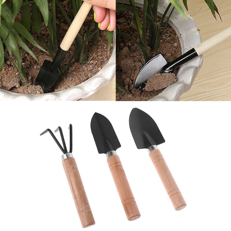 Bonsai Garden Rake - 3 stücke Mini Garten Schaufel Rechen