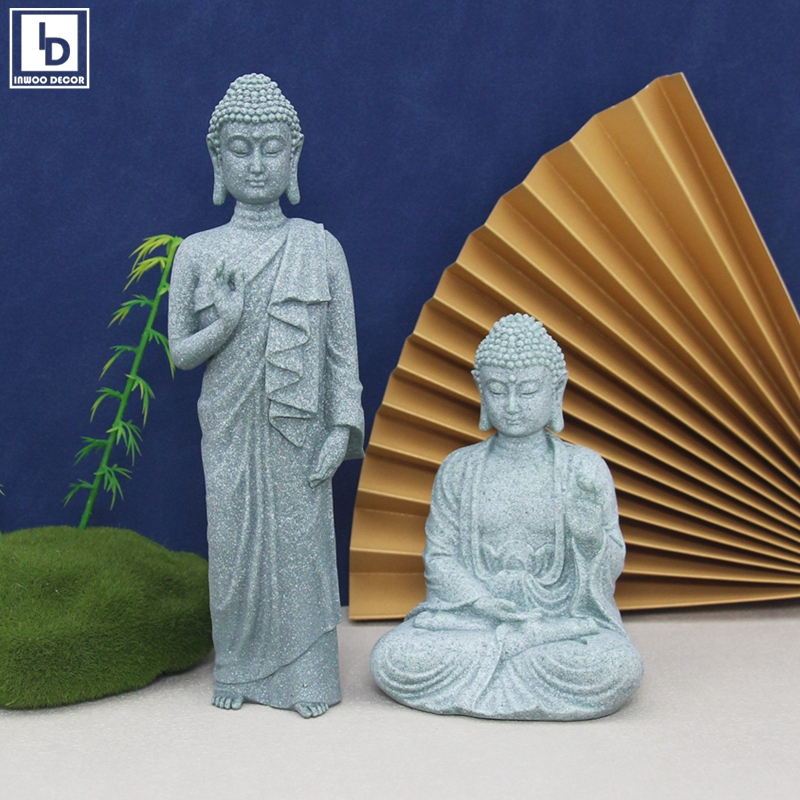 Bonsai Garden Thailand - Stein Buddha kleine Mönche Statue Bonsai