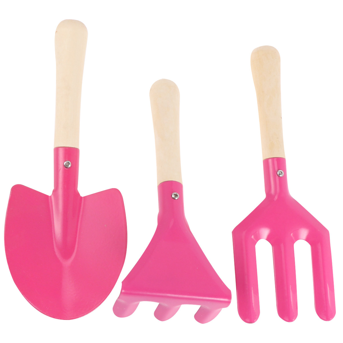 Bonsai Garden Rake - 3-teiliges Premium-Gartenwerkzeug-Set für Kinder, Mini-Spaten, Rechen,