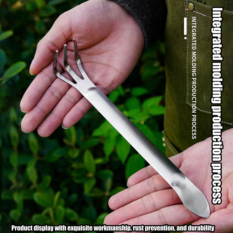 Bonsai Garden Rake - 1pc Edelstahl Wurzel schwa der 3-Zinken